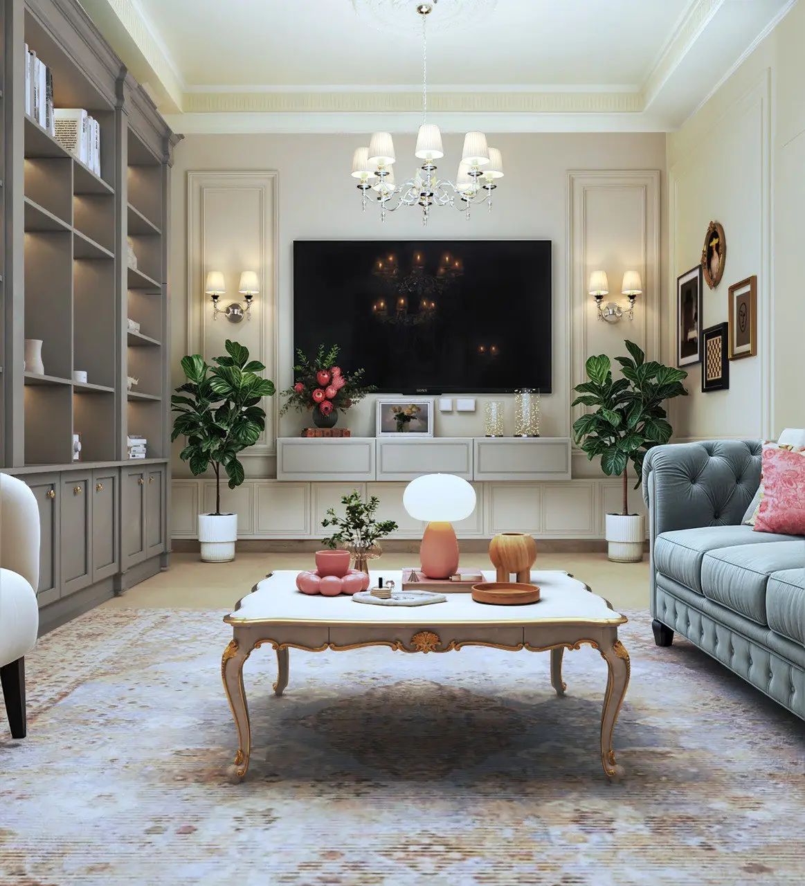 تصميم عصري لغرفة معيشه