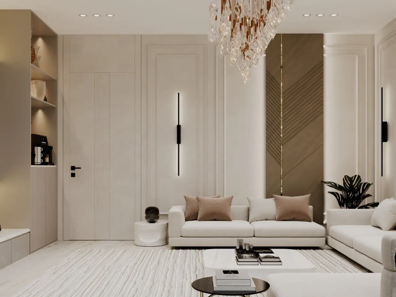 تصميم معاصر لغرفة معيشة 